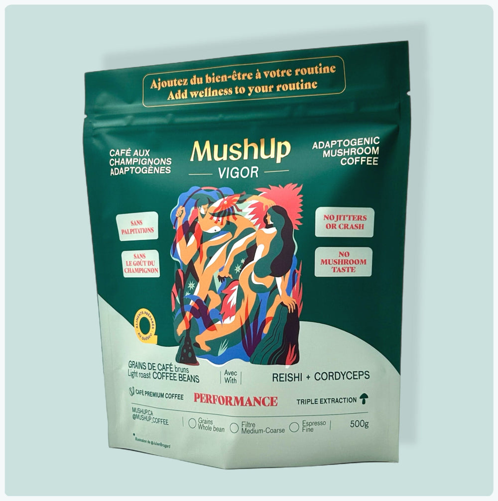 VIGOR mushroom coffee 500g bag sac performance