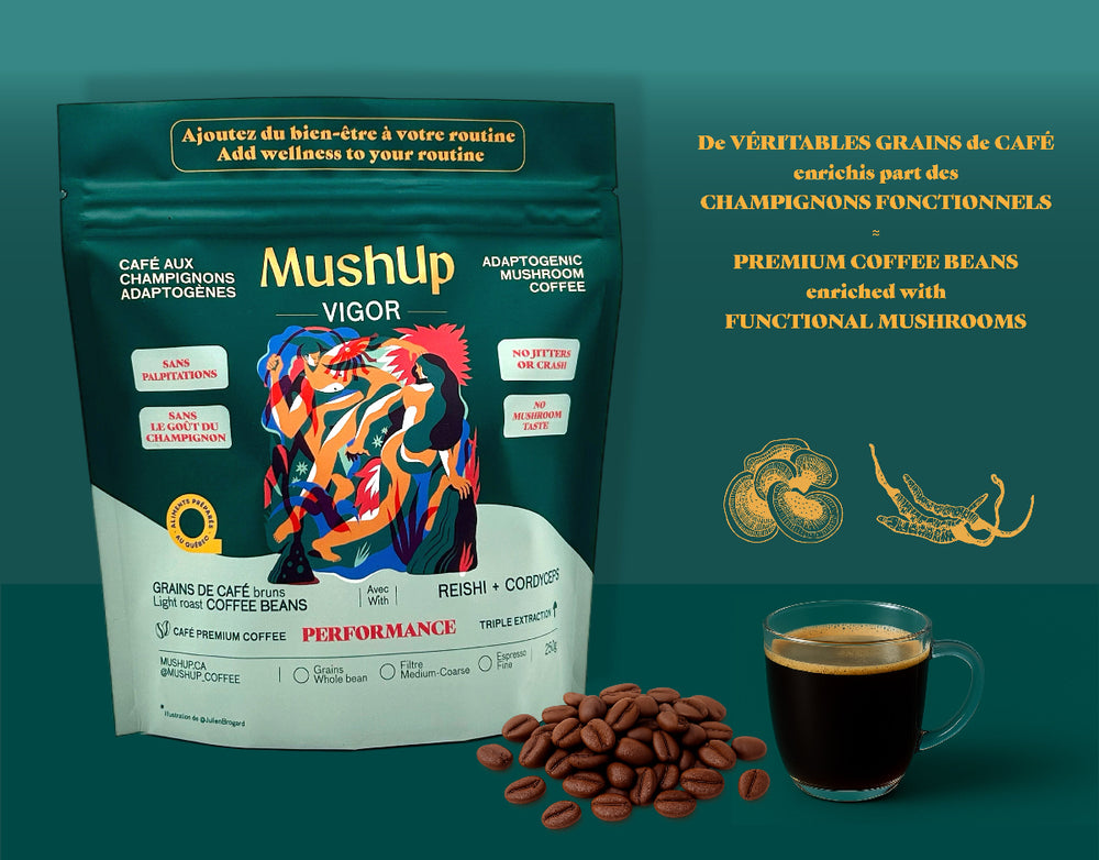 Vigor bag250g mushroom coffee cafe reishi cordyceps performance